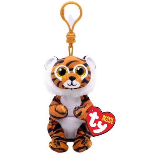 Clawdia Tiger – Beanie Bellies – Key Clip - Gentle Cuddle Toy