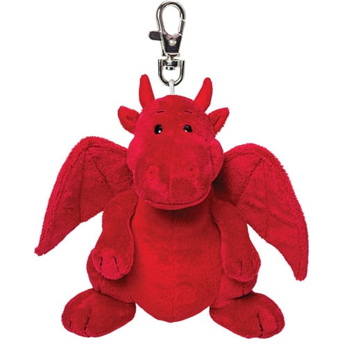 Sitting Red Dragon Keyring - Gentle Cuddle Toy